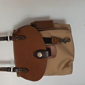 Dooney & Bourke Brown and Cream Crossbody Bag